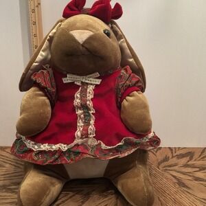 Vintage Velveteen Bunny Rabbit by Random House Toys R Us 1985 Plush Missing Eye